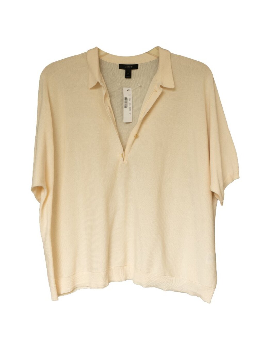 New J. Crew Slouchy Polo Shirt 100% Cotton